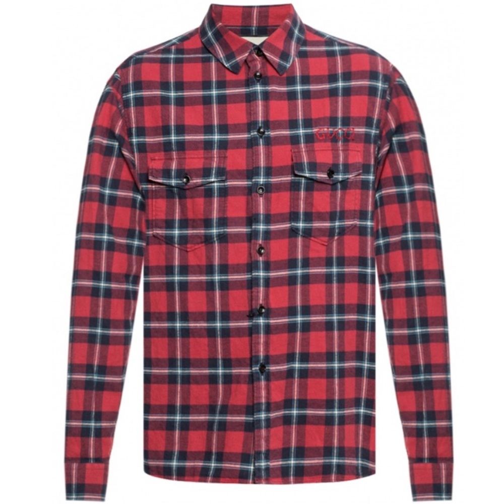 Gucci Paramount Plaid Flannel Shirt